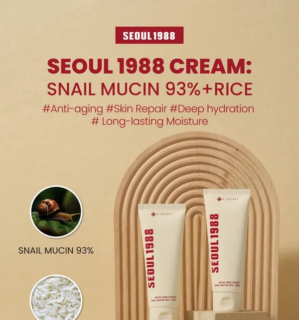 KSECRET - Seoul 1988 Snail Mucin 93% + Rice Cream - 100ml