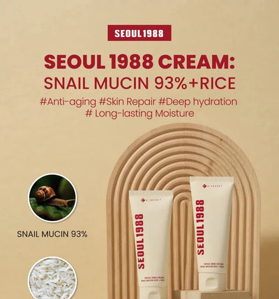 KSECRET - Seoul 1988 Snail Mucin 93% + Rice Cream - 100ml