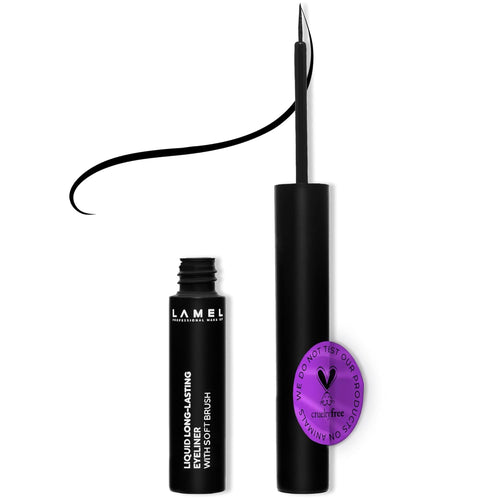 Lamel - Liquid Long-lasting Eyeliner With Soft Brush 401 Carbon Black