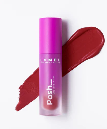 Lamel Posh Matte Liquid Lip Stain 407 Wine Red 4gm