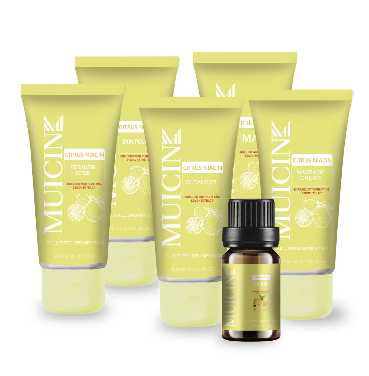 Muicin - Citron Niacin Glow & Blow Facial Kit - 6 Steps