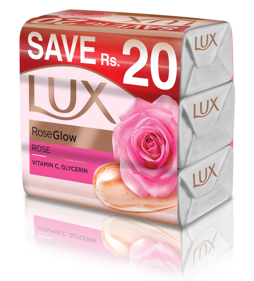 Lux - Rose Pink Soap Bar - 130g Trio