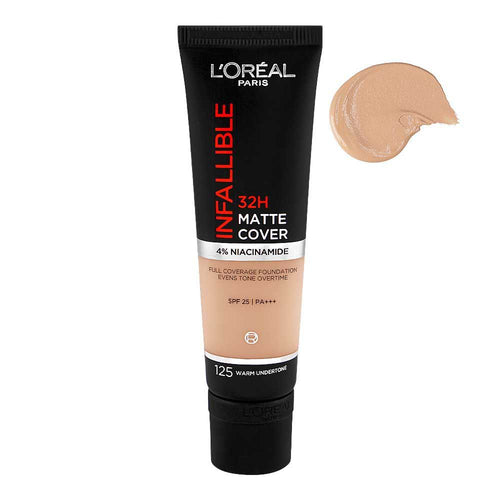 L'oreal Paris - Infallible 32h Matte Cover Foundation - 125 Warm Undertone 30ml