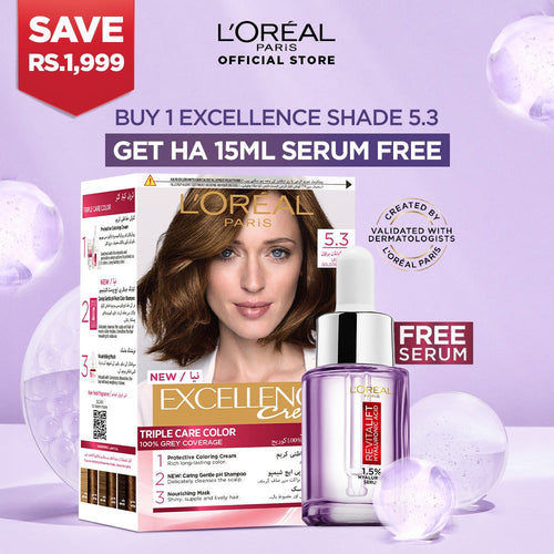 L'oreal Paris - Buy 1 Excellence 5.3 And Get 1 Hyaluronic Acid Serum 15ml