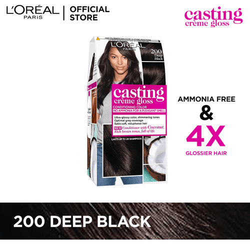 Loreal Paris- Casting Creme Gloss - 200 Deep Black Hair Color