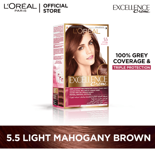 L'oreal- Paris Excellence Creme Intense - 5.5 Mahogany Brown Hair Color