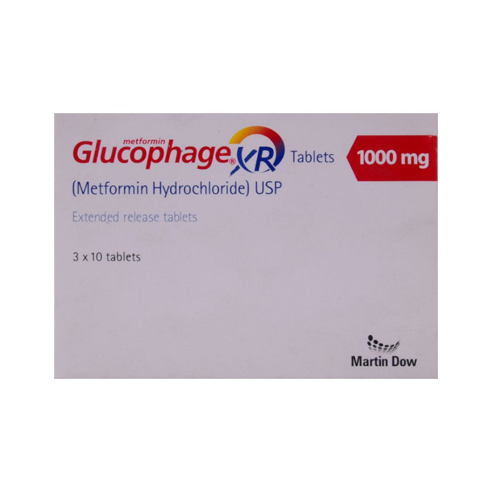 GLUCOPHAGE XR 1000MG TAB 30S