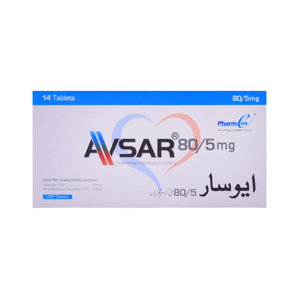 AVSAR 80/5MG TABLETS 14S