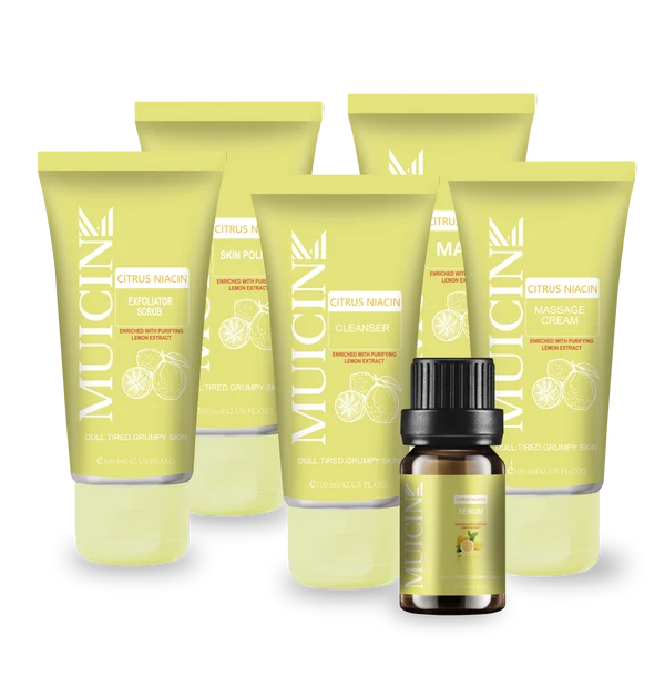 MUICIN - Citron Niacin Glow & Blow Facial Kit - 6 Steps