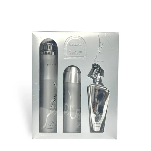 Lattafa - Maahir Legacy Gift Set(a/f 300ml+ Deo 200ml+ 100ml)