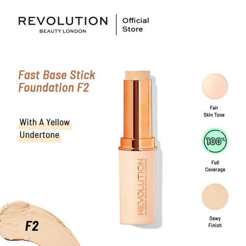 Makeup Revolution- Fast Base Stick Foundation - F2