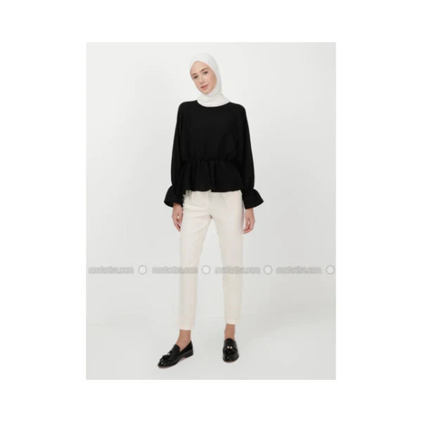 Modanisa Rabia Karancı Cream Pants