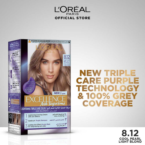 Loreal Paris- Excellence Ash Supreme 8.12 Cool Pearl Light Blonde