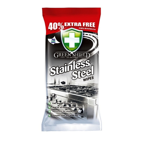 GREEN SHIELD WIPES STAINLESS STEEL 70PC