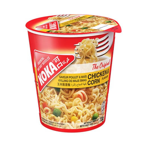 KOKA NOODLES CHICKEN AND CORN CUP 70 GM