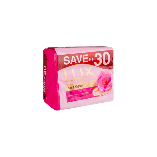 LUX SOAP ROSE GLOW TRIO PACK SAVE 25 3X128 GM