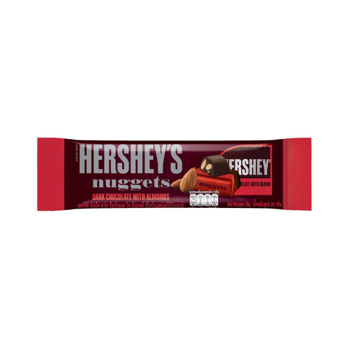 HERSHEYS CHOCOLATE NUGGETS DARK CHOCOLATE WITH ALMONDS 28 GM