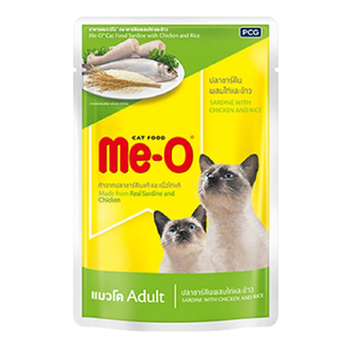 ME-O CAT FOOD ADULT SARDINE CHICKEN RICE JELLY 80 GM