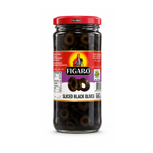 FIGARO OLIVES BLACK SLICE 340 GM