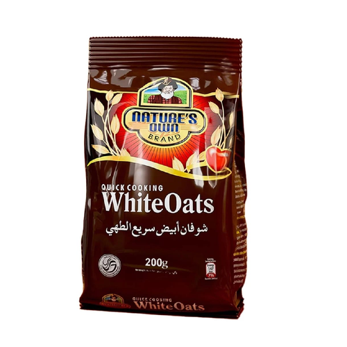 NATURES OWN CEREAL WHITE OATS POUCH 200 GM