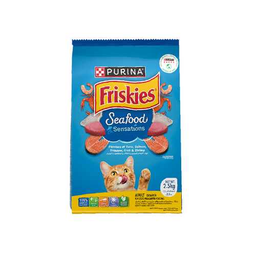 PURINA FRISKIES CAT FOOD ADULT SEAFOOD SENSATION 2.5 KG