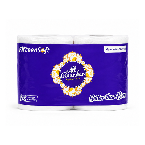 SATEENSOFT ALL ROUNDER KITCHEN SMALL ROLL TWIN PACK