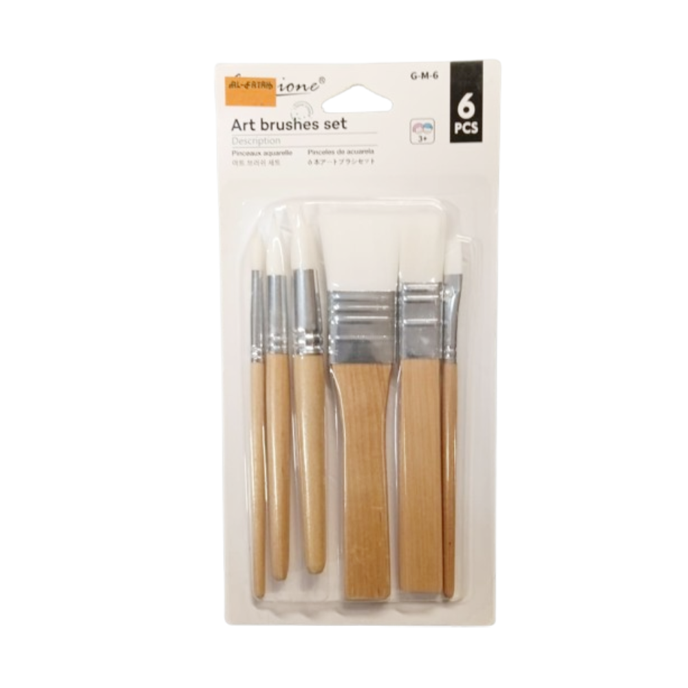 GM6 ART PAINT BRUSH SET 6PC