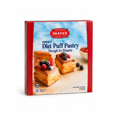 SHAYAN DIET PUFF PASTRY 4 SHEETS 600GM