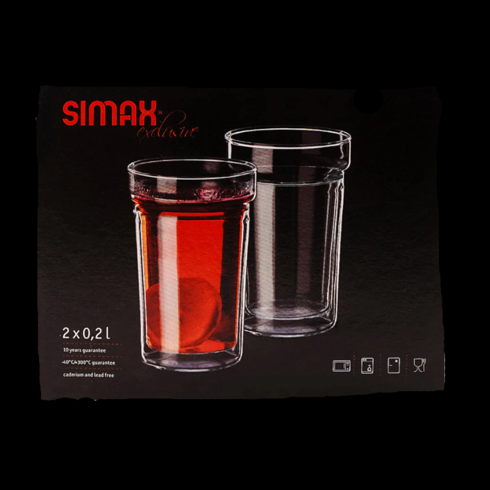 GLASS DUAL SIMAX 0.2LTR 2182/2 (Pack 6)