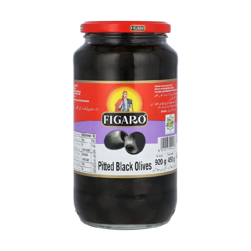 FIGARO OLIVES BLACK PITTED 920 GM