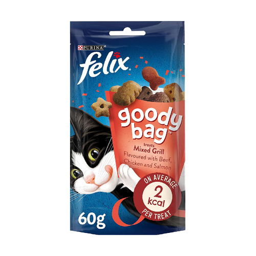 PURINA FELIX CAT BISCUIT GOODY BAG MIXED GRILL 60 GM