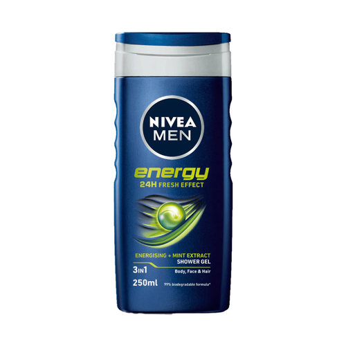 NIVEA MEN SHOWER GEL ENERGY FRESH EFFECT 3IN1 250 ML