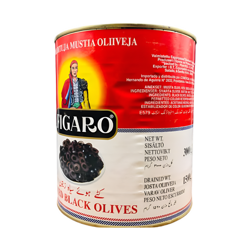 FIGARO OLIVES BLACK SLICE TIN 3 KG