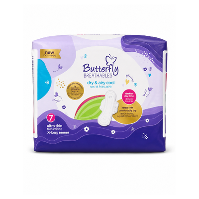 BUTTERFLY ULTRA THIN SANITARY NAPKINS EXTRA LARGE 7 PCS