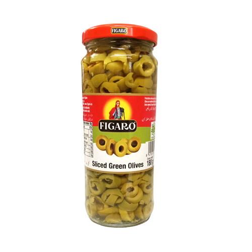 FIGARO OLIVES GREEN SLICED 340 GM