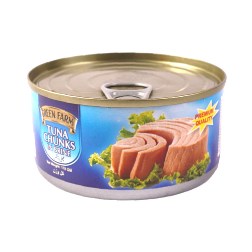 GREEN FARM TUNA CHUNKS IN BRINE TIN 170 GM