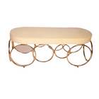 STOOL LARGE TWO SEATER RING GOLDEN