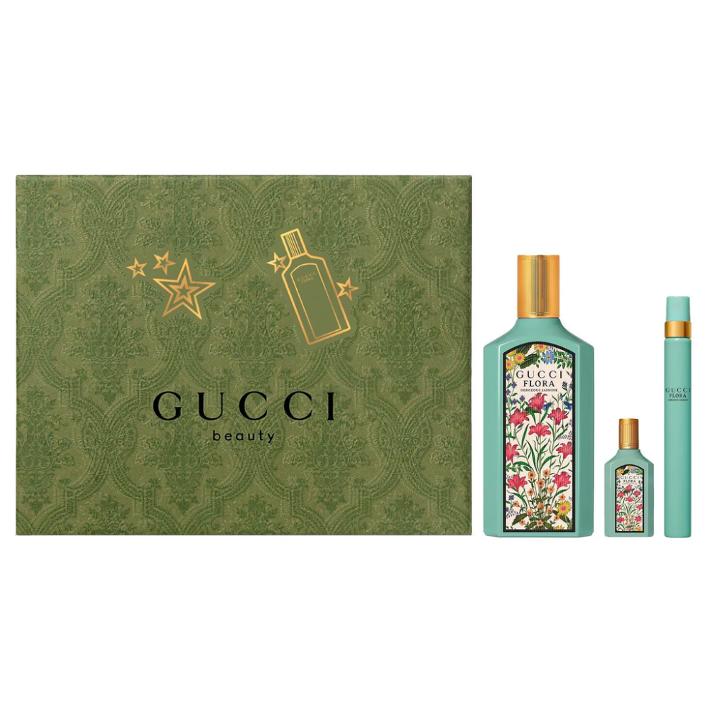 GUCCI FLORA GORGEOUS JASMINE  WOMEN 3PC GIFT SET