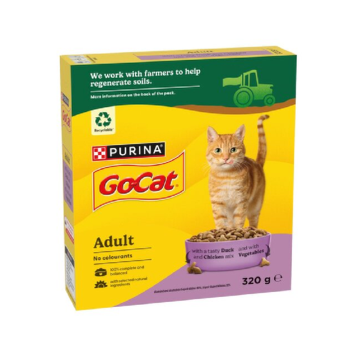 PURINA GO CAT FOOD DUCK & CHICKEN MIX 1+YEARS 320 GM