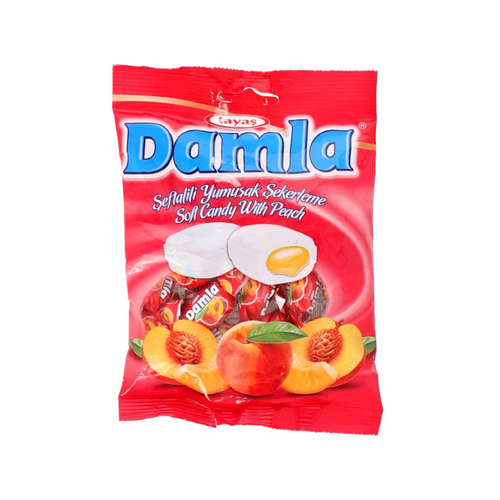 TAYAS SOFT CANDY WITH PEACH DAMLA BAG 90 GM