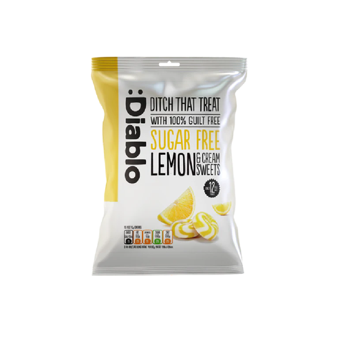 DIABLO CANDY LEMON & CREAM SWEETS SUGAR FREE 75 GM