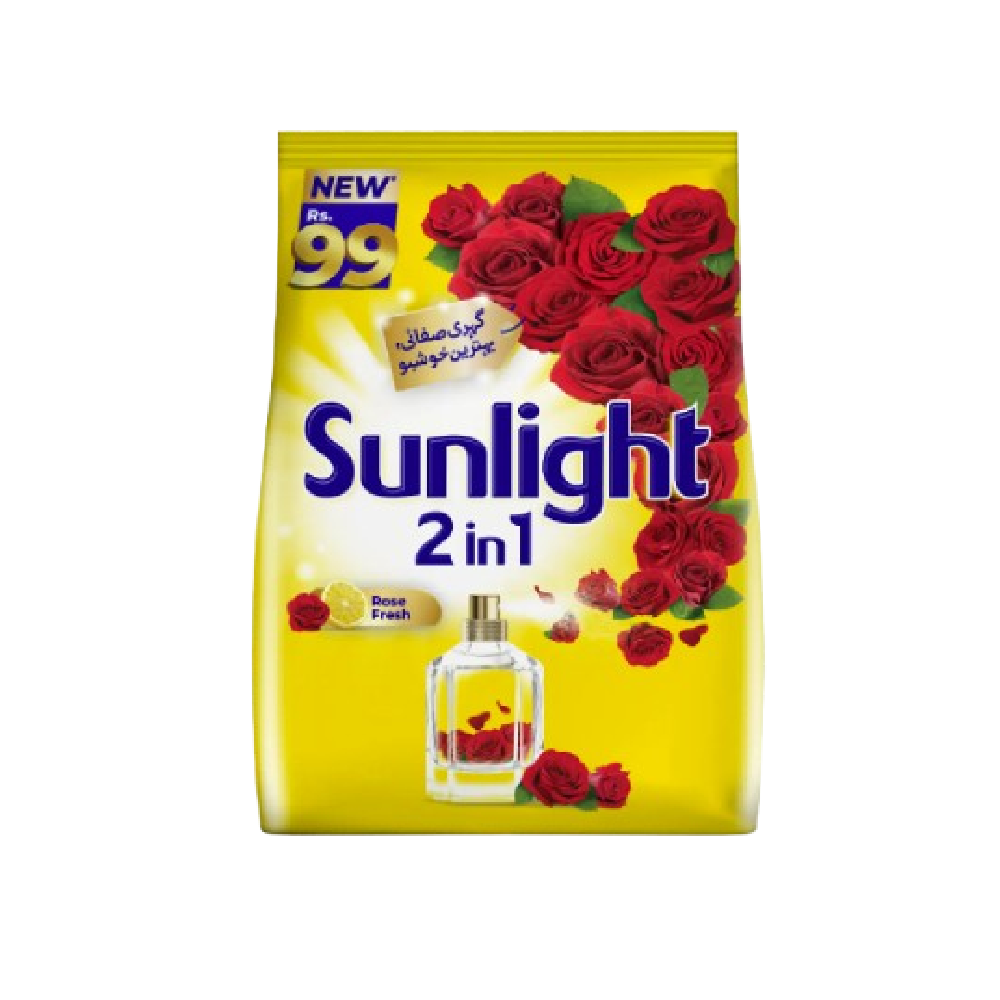 SUNLIGHT WASHING POWDER 2IN1 CLEAN & ROSE FRESH 400 GM