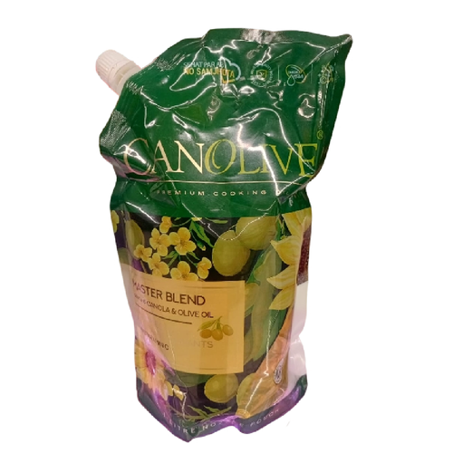 CANOLIVE COOKING OIL 1LTR POUCH NOZZLE PACK PC