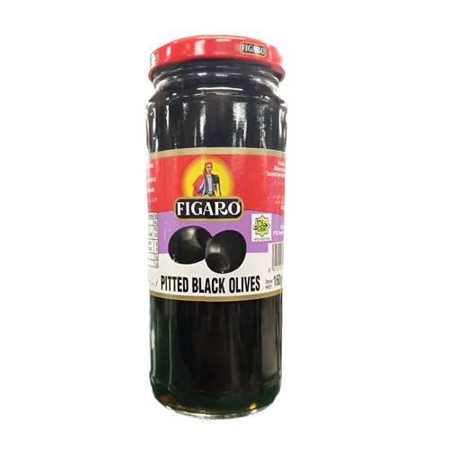 FIGARO OLIVES BLACK PITTED 340 GM