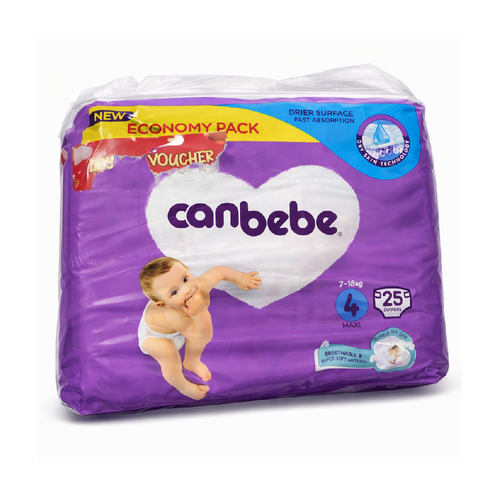 CANBEBE DIAPER COMFORT DRY MAXI 4 25PCS 7-18 KG
