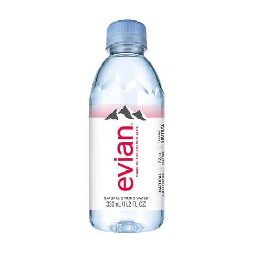 EVIAN MINERAL WATER NATURAL PLASTIC BOTTLE 33CL 330ML