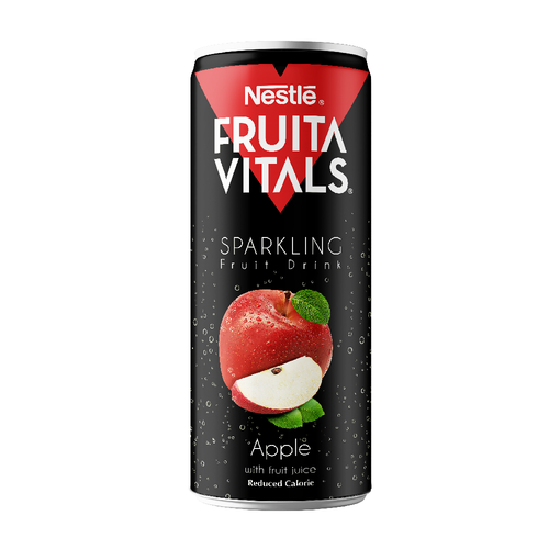 NESTLE FRUITA VITALS SPARKLING FRUIT DRINK APPLE CAN 250ML