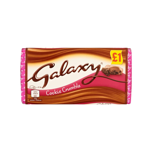 GALAXY CHOCOLATE BAR COOKIE CRUMBLE 114 GM