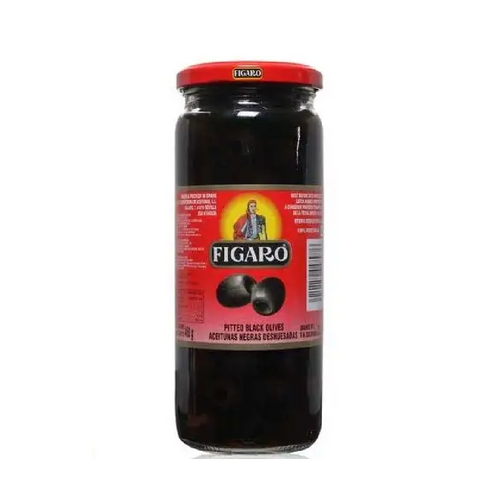 FIGARO OLIVES BLACK PITTED 240 GM