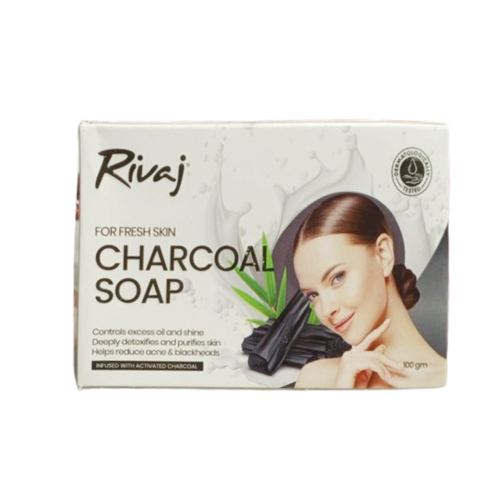 RIVAJ SOAP CHARCOAL 100G